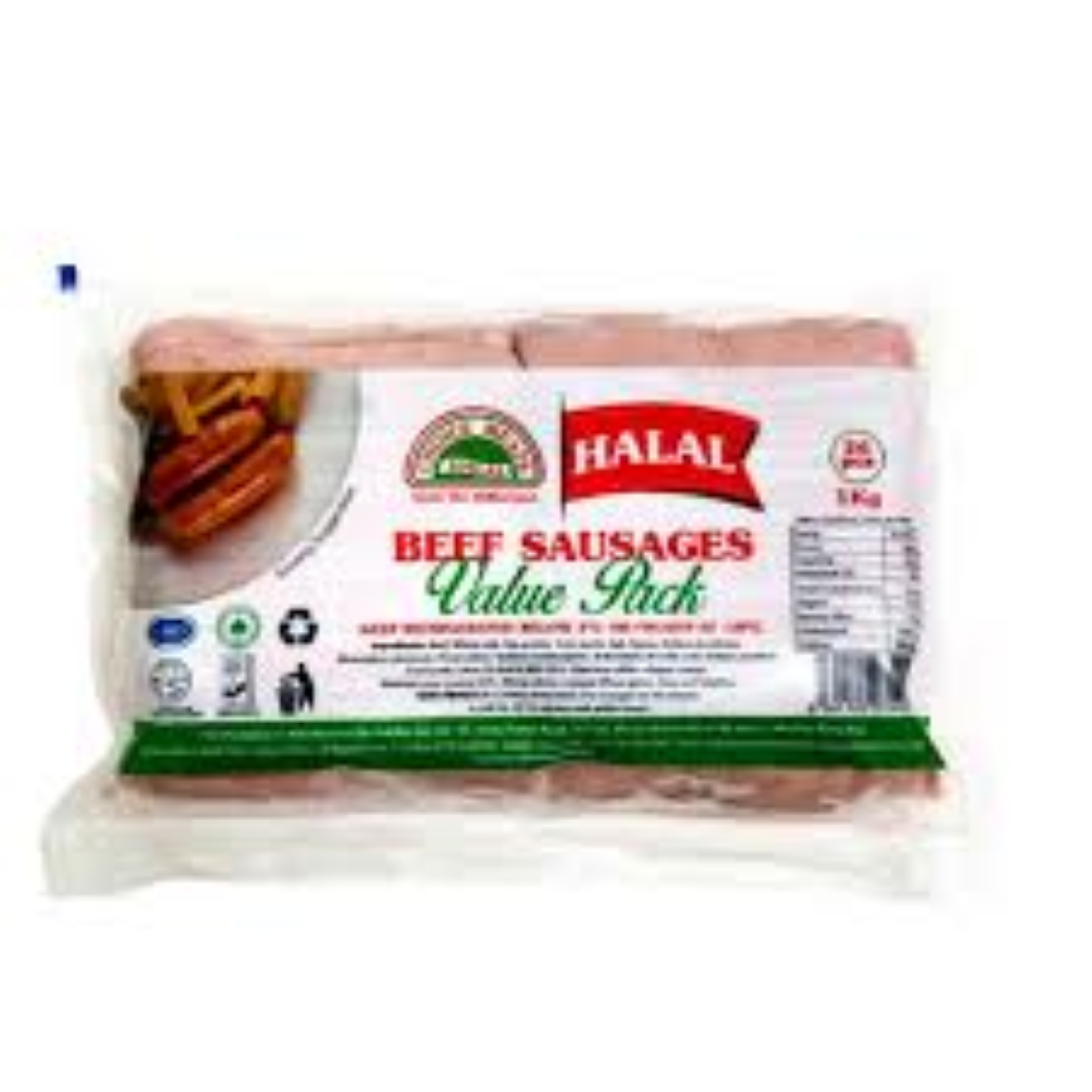 CHOICE MEATS VALUE PACK BEEF SAUSAGE 1KG